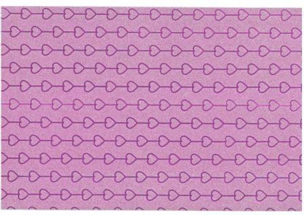 Glitzerkarton 50x70cm (250g/m) ""Pinke Herzlinien"" 5 Bögen""